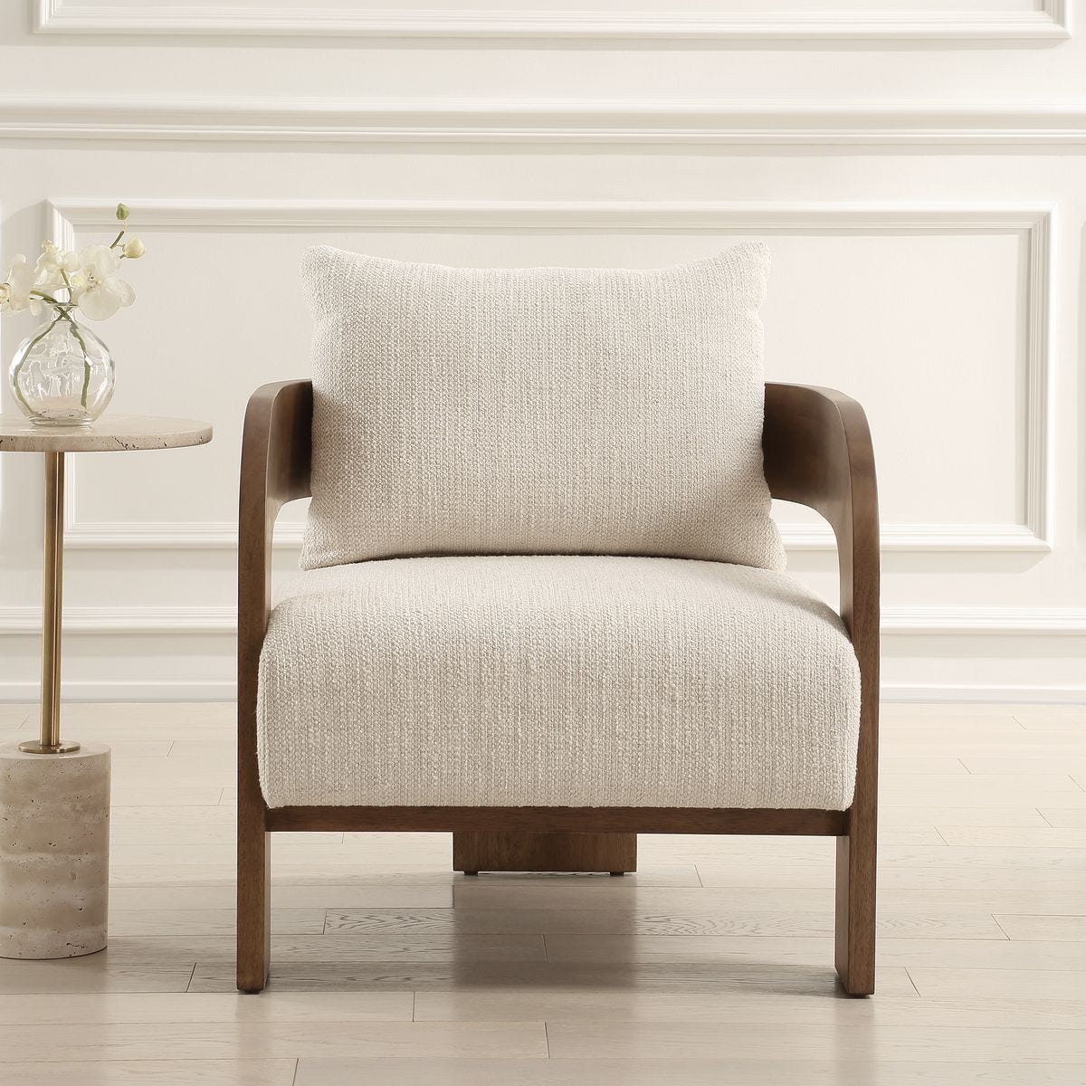 Rowan Accent Chair - modern accent chair with comfortable cushioning and sleek design | Image 1 | InSTYLE Home & Rugs