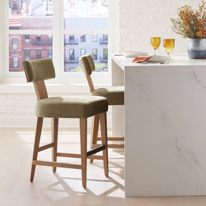 Elysian Counter Stool, Moss - sleek stools for kitchen bars | Image 1 | InSTYLE Home & Rugs