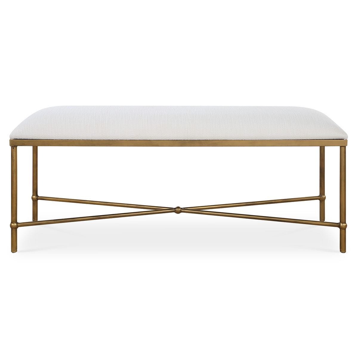 Avenham Bench, Gold - durable bench with modern style | Image 2 | InSTYLE Home & Rugs