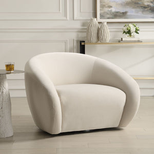 DeSoto Swivel Chair, Cream - variety of styles from classic to contemporary | Image 3 | InSTYLE Home & Rugs
