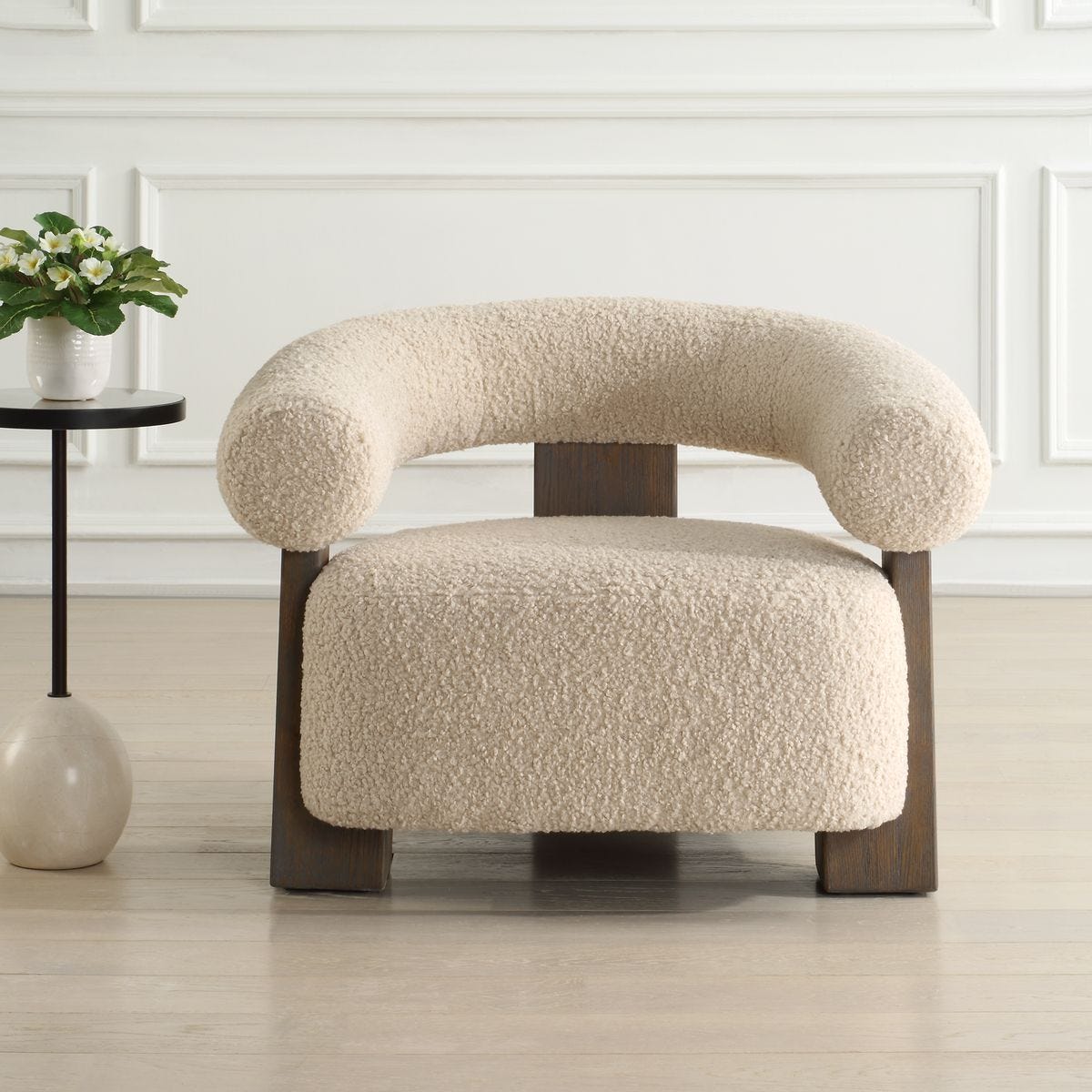 Lennox Accent Chair - modern accent chair with comfortable cushioning and sleek design | Image 1 | InSTYLE Home & Rugs