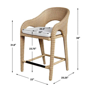 Kavali Outdoor Counter Stool - ergonomic design for comfort | Image 19 | InSTYLE Home & Rugs