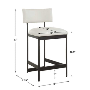 Apsley Counter Stool, Black - sleek stools for kitchen bars | Image 8 | InSTYLE Home & Rugs