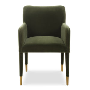 Conifer Dining Arm Chair, Moss - elegant seating for dining areas | Image 2 | InSTYLE Home & Rugs