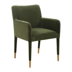 Conifer Dining Arm Chair, Moss - elegant seating for dining areas | Image 3 | InSTYLE Home & Rugs