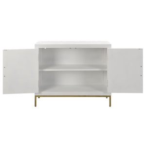 Front Range 2 Door Cabinet, White - stylish bar carts for entertaining | Image 7 | InSTYLE Home & Rugs