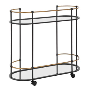 Andre Bar Cart - modern bar cart with wheels for easy mobility and storage | Image 5 | InSTYLE Home & Rugs