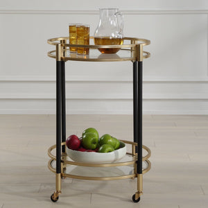 Dolly Bar Cart - elegant bar cart for hosting stylish cocktail parties | Image 3 | InSTYLE Home & Rugs