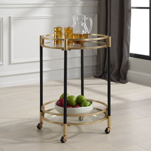 Dolly Bar Cart - elegant bar cart for hosting stylish cocktail parties | Image 1 | InSTYLE Home & Rugs