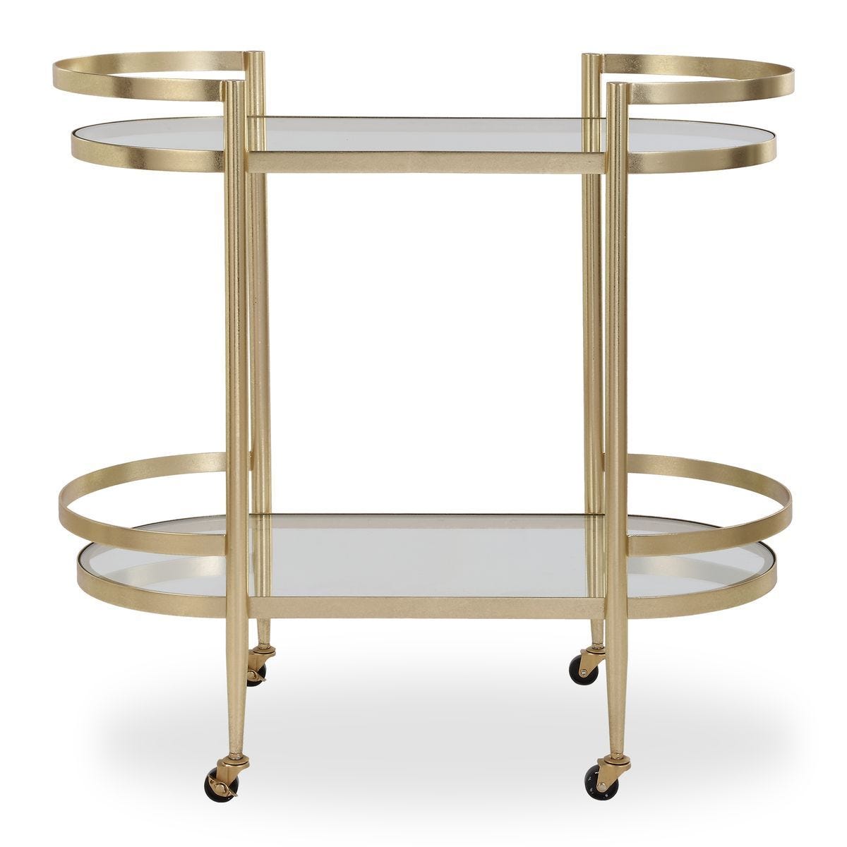 Isabelle Bar Cart - modern bar cart with wheels for easy mobility and storage | Image 2 | InSTYLE Home & Rugs