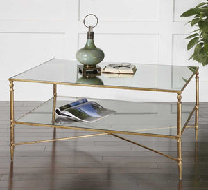 Henzler Coffee Table, Gold - modern design for any room | Image 5 | InSTYLE Home & Rugs