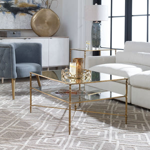 Henzler Coffee Table, Gold - modern design for any room | Image 4 | InSTYLE Home & Rugs