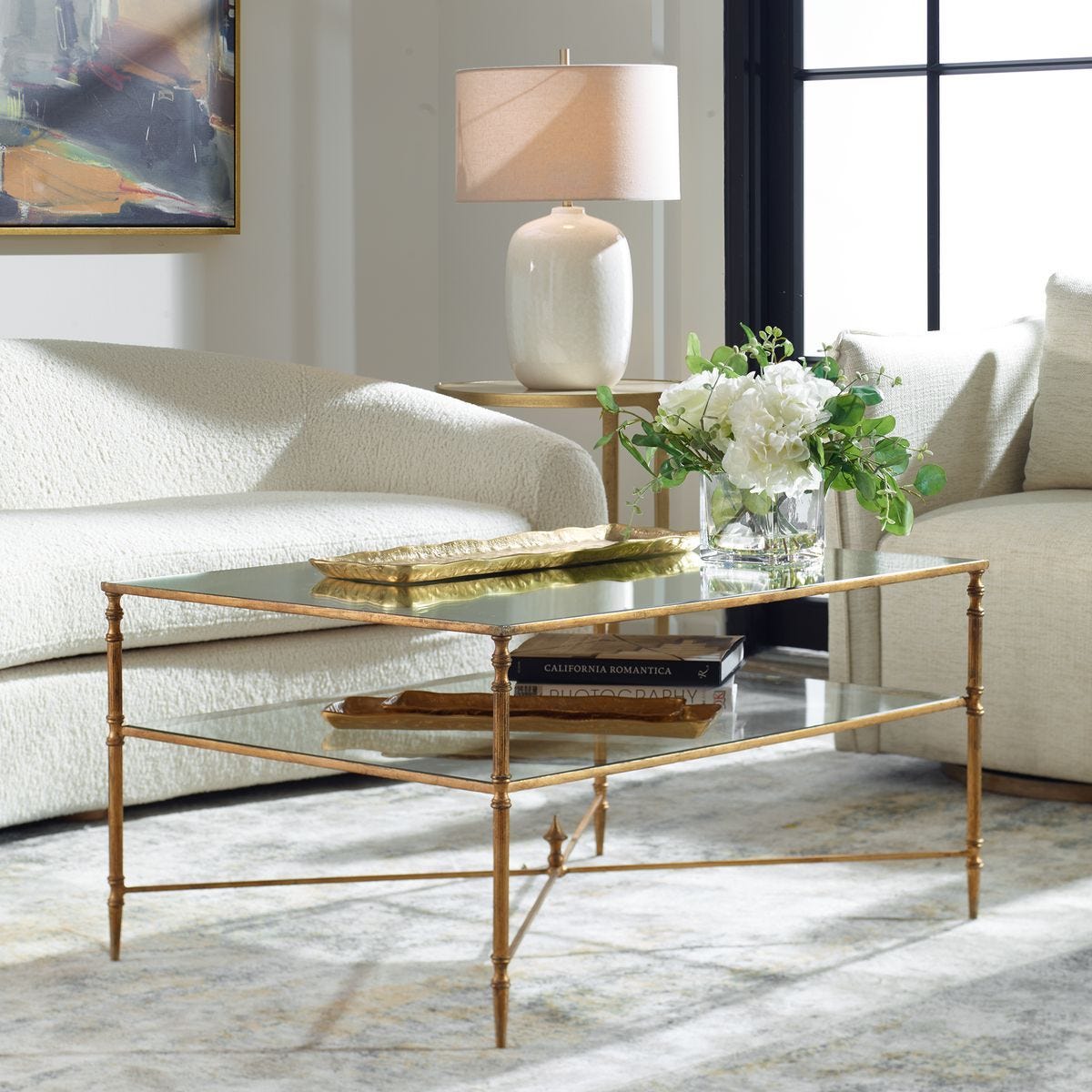 Henzler Coffee Table, Gold - modern design for any room | Image 1 | InSTYLE Home & Rugs
