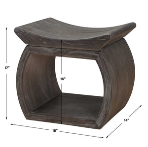 Connor Small Bench, Walnut - perfect for small spaces | Image 7 | InSTYLE Home & Rugs