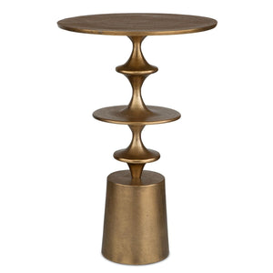 Flight Accent Table, Brass - small accent table with storage for a clutter-free space | Image 2 | InSTYLE Home & Rugs