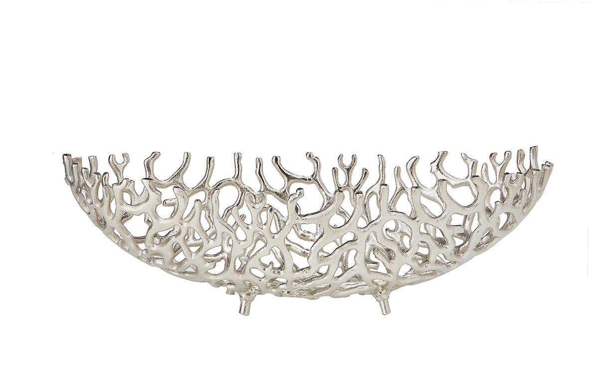 XC-27819-S Silver Oval Bowl - wide range of home decor items to enhance your living space | Image 1 | InSTYLE Home & Rugs
