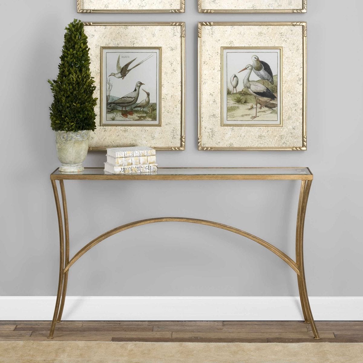 Alayna Console Table, Gold - versatile console for stylish storage and display in any room | Image 1 | InSTYLE Home & Rugs