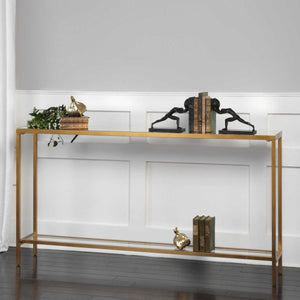 Hayley Console Table, Gold - elegant console table for modern living room decor | Image 3 | InSTYLE Home & Rugs