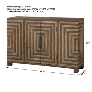 Layton Console Cabinet - compact console for organizing entryway or hallway essentials | Image 8 | InSTYLE Home & Rugs