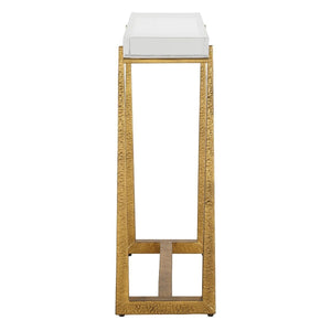 Midas Accent Table, Gold - chic accent table for contemporary home interiors | Image 5 | InSTYLE Home & Rugs