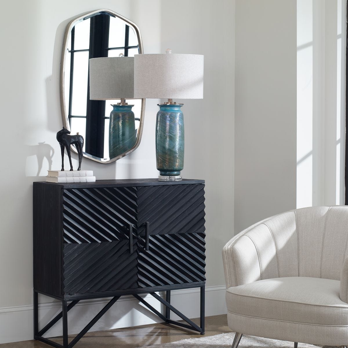 Zadie 2 Door Cabinet - perfect storage for drinks and glassware | Image 1 | InSTYLE Home & Rugs