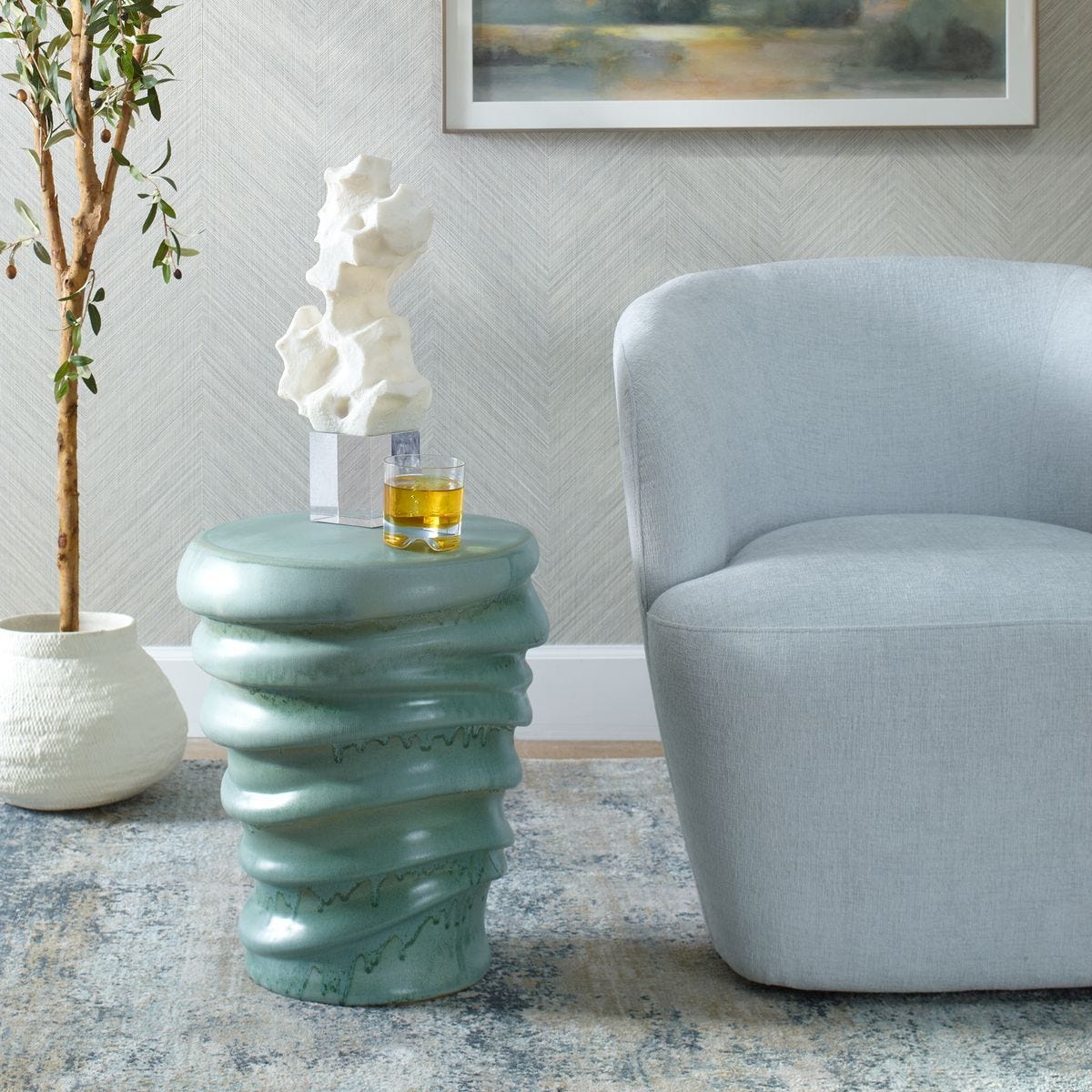 Skye Garden Stool - modern outdoor stools designed for comfort and style | Image 1 | InSTYLE Home & Rugs