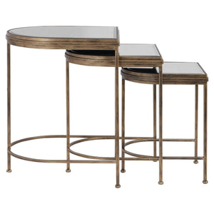 India Nesting Tables, Gold, S/3 - contemporary end table for sofas | Image 8 | InSTYLE Home & Rugs