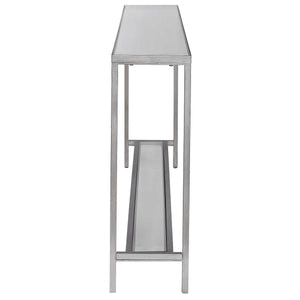 Hayley Console Table, Silver - compact console for organizing entryway or hallway essentials | Image 3 | InSTYLE Home & Rugs