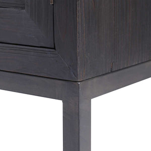 Aiken 2 Door Cabinet, Black - stylish bar carts for entertaining | Image 9 | InSTYLE Home & Rugs