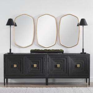 Aiken 2 Door Cabinet, Black - stylish bar carts for entertaining | Image 1 | InSTYLE Home & Rugs