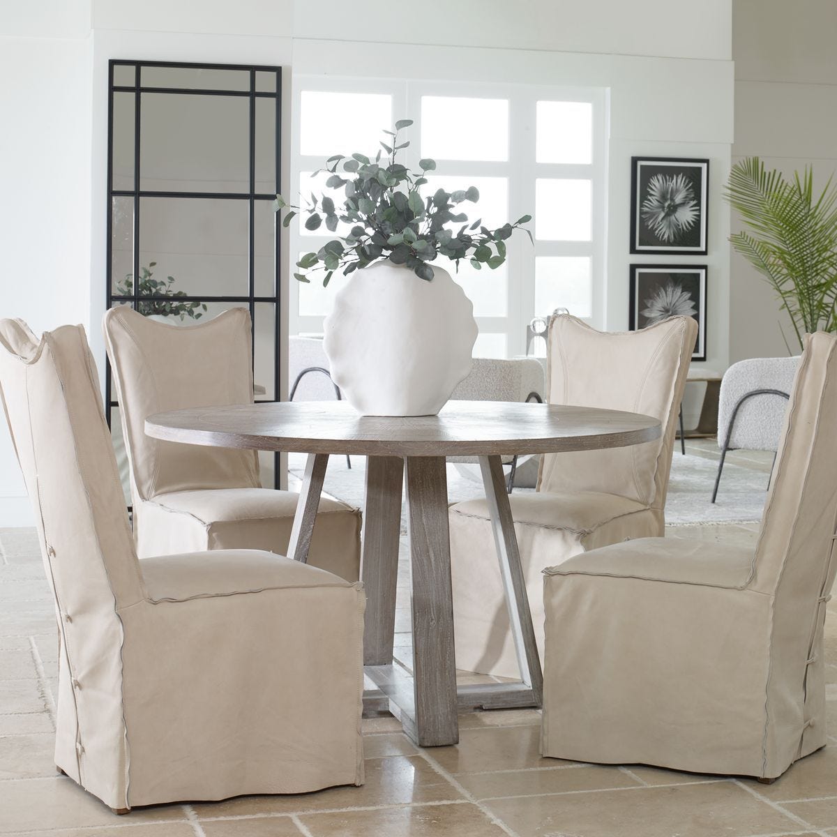 Gidran Dining Table, Gray, 2 Cartons - perfect for family meals | Image 1 | InSTYLE Home & Rugs