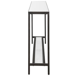 Hayley Console Table, Black - compact console for organizing entryway or hallway essentials | Image 5 | InSTYLE Home & Rugs