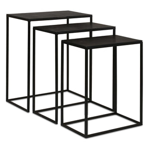 Coreene Nesting Tables, Black, S/3 - contemporary end table for sofas | Image 2 | InSTYLE Home & Rugs