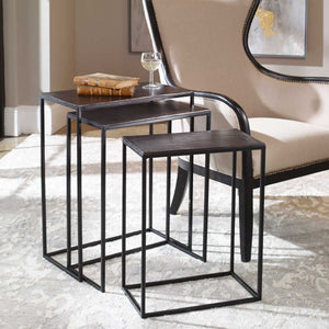 Coreene Nesting Tables, Black, S/3 - contemporary end table for sofas | Image 1 | InSTYLE Home & Rugs