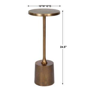 Sanaga Indoor-Outdoor Drink Table, Gold - contemporary end table for sofas | Image 6 | InSTYLE Home & Rugs