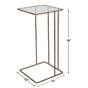 Cadmus Accent Table, Gold - small accent table with storage for a clutter-free space | Image 5 | InSTYLE Home & Rugs