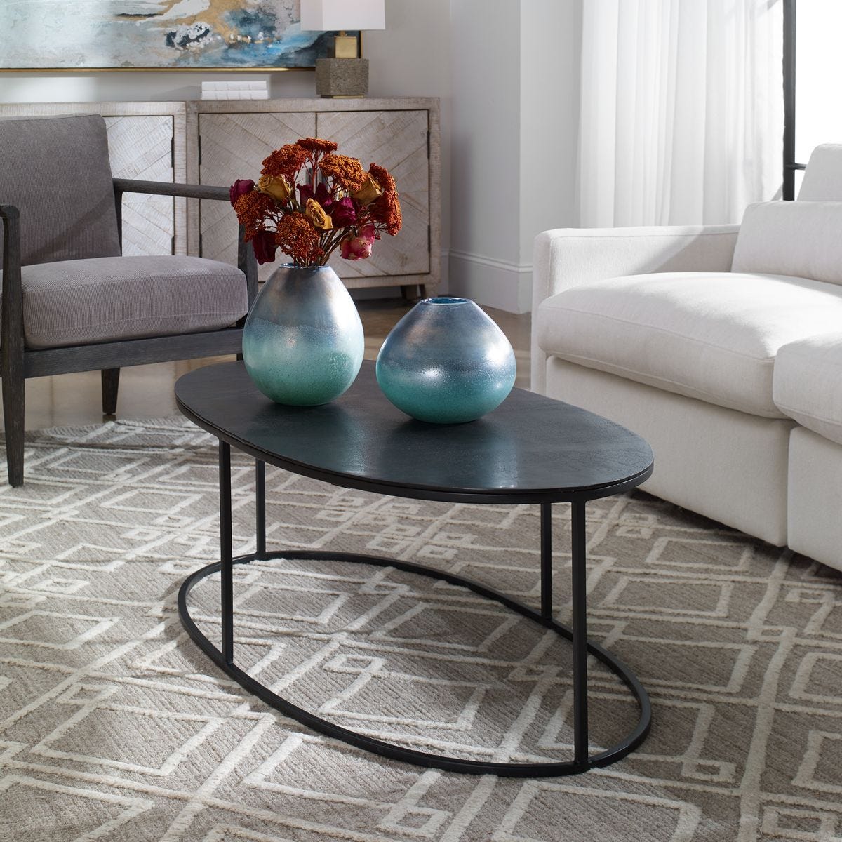 Coreene Oval Coffee Table - modern design for any room | Image 1 | InSTYLE Home & Rugs
