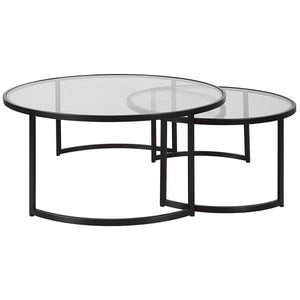 Rhea Nesting Coffee Tables, Black, S/2 - functional centerpieces for homes | Image 5 | InSTYLE Home & Rugs