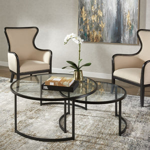 Rhea Nesting Coffee Tables, Black, S/2 - functional centerpieces for homes | Image 3 | InSTYLE Home & Rugs