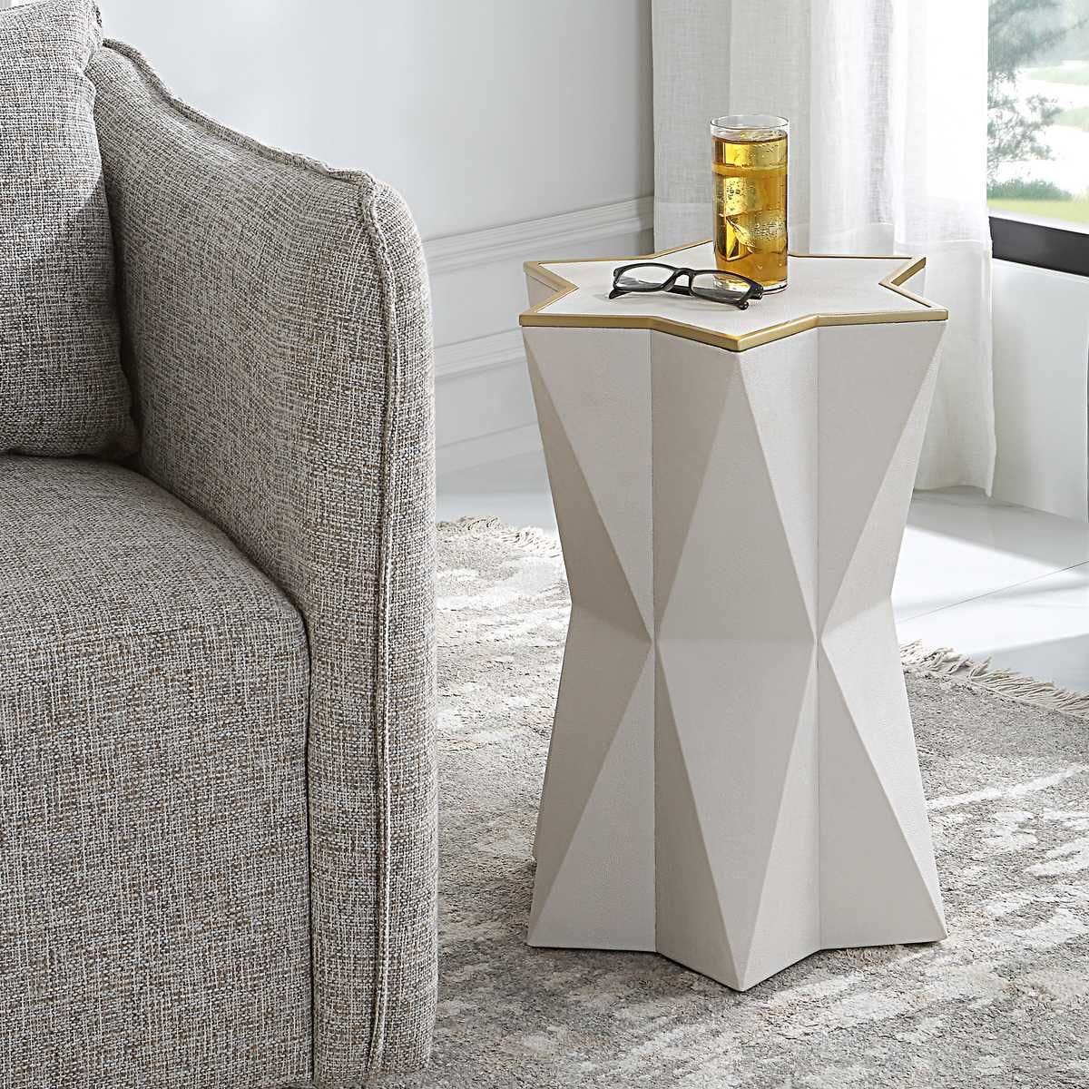 Capella Accent Table, White - chic accent table for contemporary home interiors | Image 1 | InSTYLE Home & Rugs