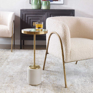 Laurier Drink Table, White - accent tables for living rooms | Image 1 | InSTYLE Home & Rugs