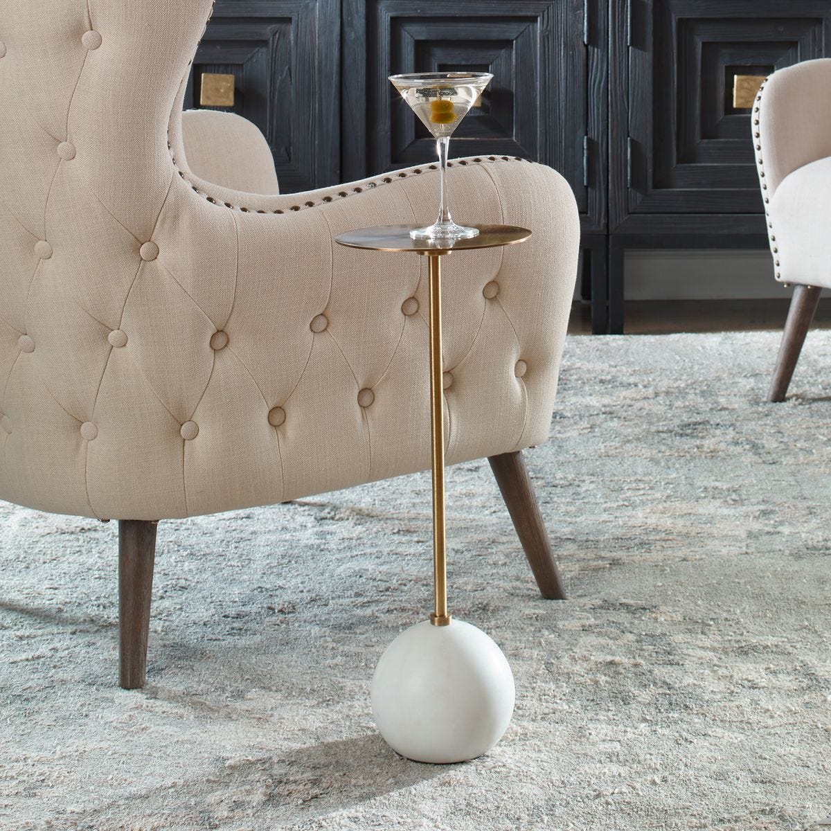 Gimlet Drink Table, White - functional design with style | Image 1 | InSTYLE Home & Rugs