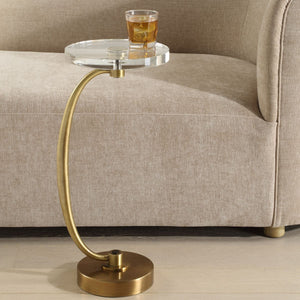 Waveney Drink Table, Brass - contemporary end table for sofas | Image 1 | InSTYLE Home & Rugs