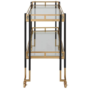 Kentmore Bar Cart - compact bar cart for small spaces and home entertainment | Image 4 | InSTYLE Home & Rugs