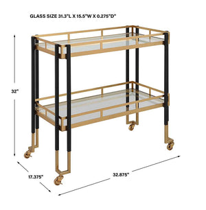 Kentmore Bar Cart - compact bar cart for small spaces and home entertainment | Image 7 | InSTYLE Home & Rugs