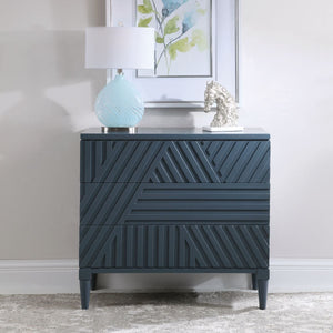 Colby 3 Drawer Chest, Blue - versatile drawer unit for office, bedroom, or living space | Image 10 | InSTYLE Home & Rugs