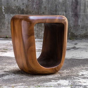 Loophole Accent Stool, Natural Wash - perfect for small spaces | Image 4 | InSTYLE Home & Rugs