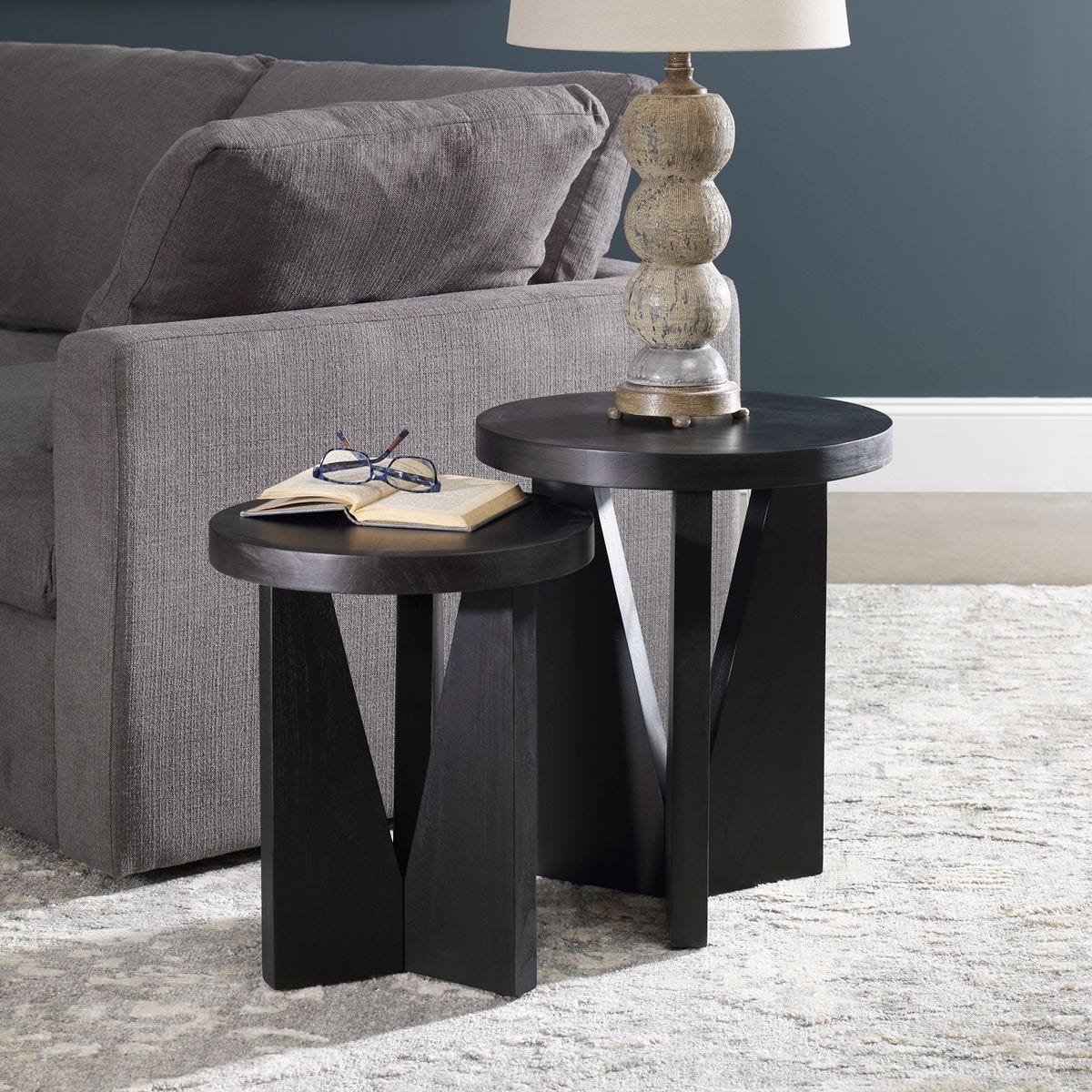 Nadette Nesting Tables, Espresso, S/2 - functional design with style | Image 1 | InSTYLE Home & Rugs