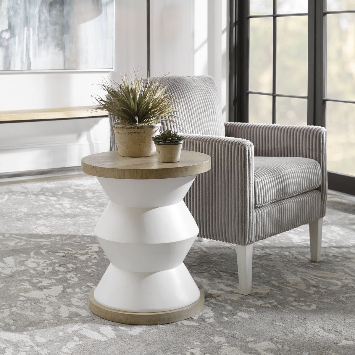 Spool Side Table - available in a variety of materials and styles | Image 1 | InSTYLE Home & Rugs