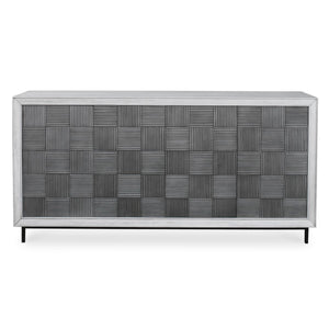 Checkerboard 4 Door Cabinet - stylish bar carts for entertaining | Image 2 | InSTYLE Home & Rugs